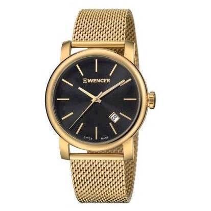 Image of Wenger Urban Classic IP forgyldt stål Quartz Herre ur, model 01.1041.115